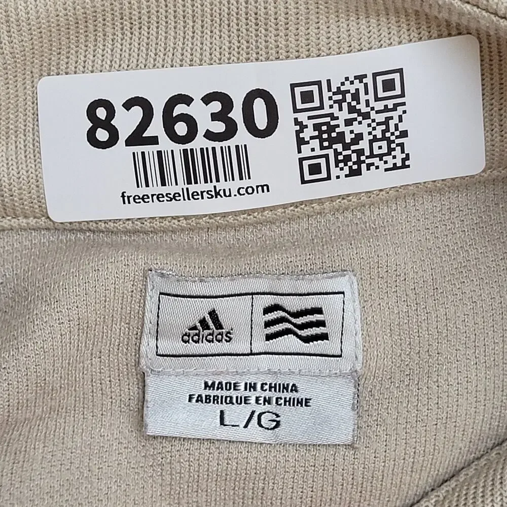 Adidas 1/4-Zip Sweater Large 23x28 Brown